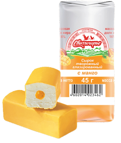 SVITLOGOR'E Mango Glazed Cheesecake 16% Vanilla 50g*12