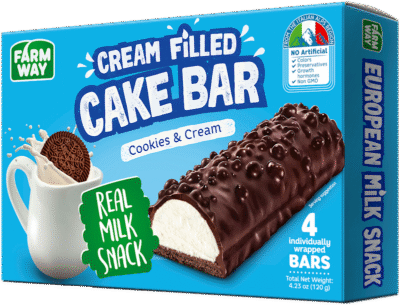 FARMWAY Cream Filled Cake Bar (Cookies & Cream) 4.23oz*14