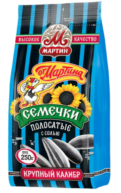 FROM MARTIN Striped Salted Sunflower Seeds (Polosatie-Otbornie) 250g*10