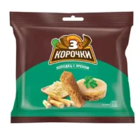 3 KOROCHKI Wheat Rye Rusks ""Sukhariki"" Holodets Hren 100g*25(C183)