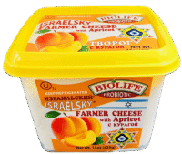 BIOLIFE Farmers Cheese W/Apricot (Kosher) 15oz(425g.)*12