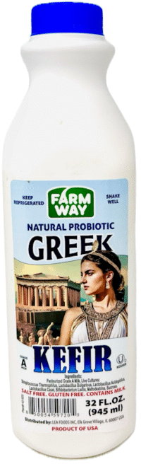 FARMWAY Kefir Greek Natural Probiotic Kosher 32oz*12