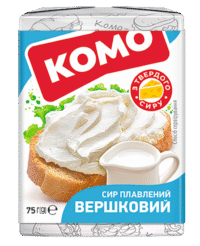 KOMO Processed Cheese Slivochniy 75g*24
