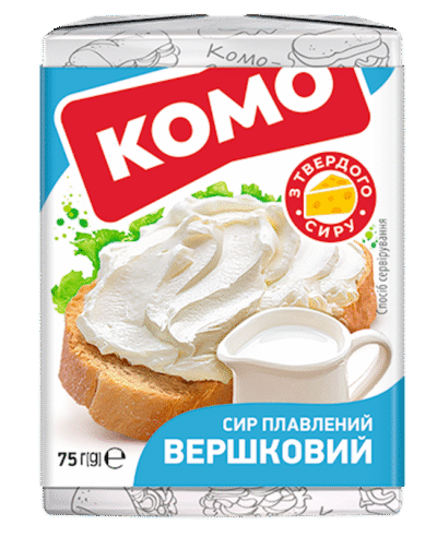 KOMO Processed Cheese Slivochniy 75g*24