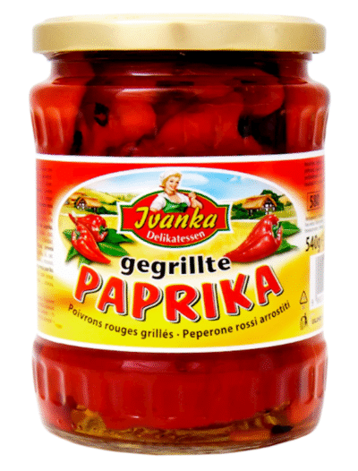 IVANKA Grilled Red Paprika in Brine 580ml*12