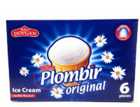 DOVGAN Plombir Vanilla Ice Cream Cones (6 pack x 120g)*6 (#3006)