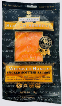 ST. JAMES Scotch Reserve Whisky & Wild Honey Smoked Salmon (Kosher) 4oz*12