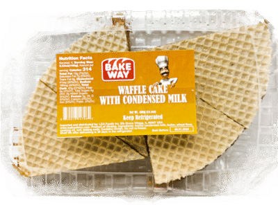 BAKEWAY Wafer Cake w/Condensed Milk 400g*12 KEEP REFRIGERATED