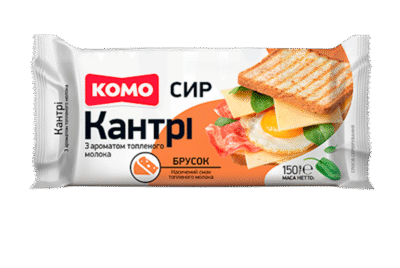 KOMO Hard Cheese Country 50%Fat (Brick) 150g*16