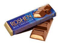 ROSHEN Milk Chocolate W/Creme Brulee Filling #3654 (Kosher) 43g*30