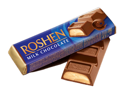 ROSHEN Milk Chocolate W/Creme Brulee Filling #3654 (Kosher) 43g*30