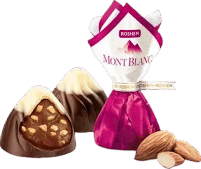 ROSHEN Loose Candies ""Montblanc"" w/ Chopped Almonds #3607(Kosher&Halal) 8.82lb(2.2lb*4)