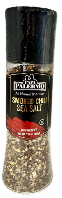 PALERMO Smoked Chili Salt  with Grinder (Kosher) 6.7oz*6