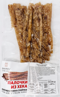 BAKREU Dry Fish JERKY Hake 200g*15 V/P