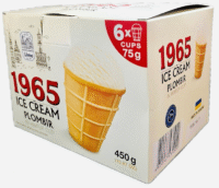 LIMO Family Pack 1965 Plombir in Wafer Cup Ice Cream (Halal) (6 Cups x 75g)*4 (A9)