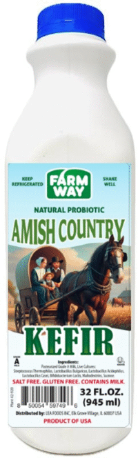 FARMWAY Kefir Amish Country Natural Probiotic Kosher  32oz*12