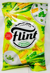 FLINT Wheat-Rye Rusks ""Sukhariki"" Sour Cream w/Greens 70g*65
