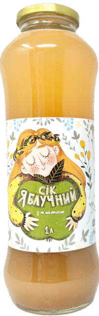 PRIGOSHAISYA Apple Juice With Pulp 1L*6