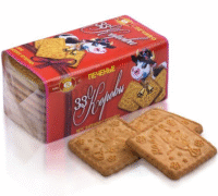 BISKVIT SHOKOLAD Cookies 33 Korovki Condensed Milk 180g*30
